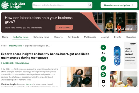 Experts share insights on healthy bones, heart, gut and libido maintenance during menopause