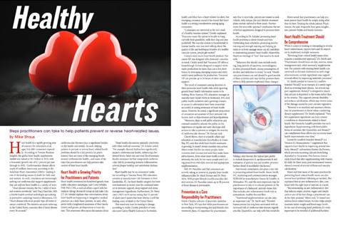 Healthy Hearts: steps practitioners can take to help patients prevent or reverse heart-related issues
