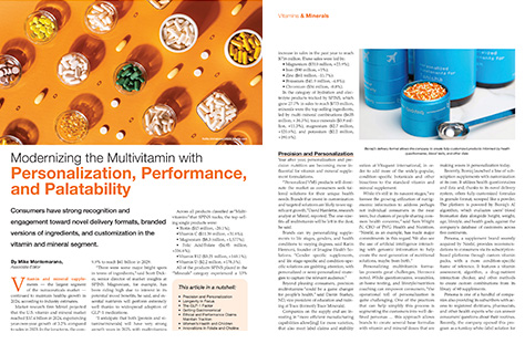 Modernizing the MultiVitamin with Personalization Performance and Palatability