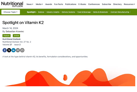 Spotlight on Vitamin K2
